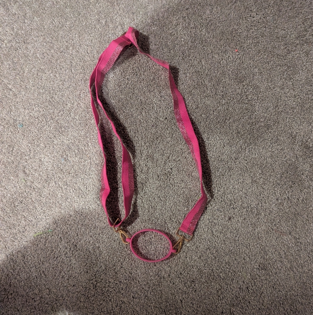 Pink Ribbon Stanley Holder with Gold Sizer